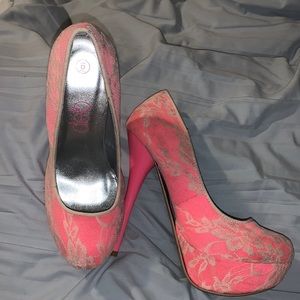Deb Neon Pink Heels